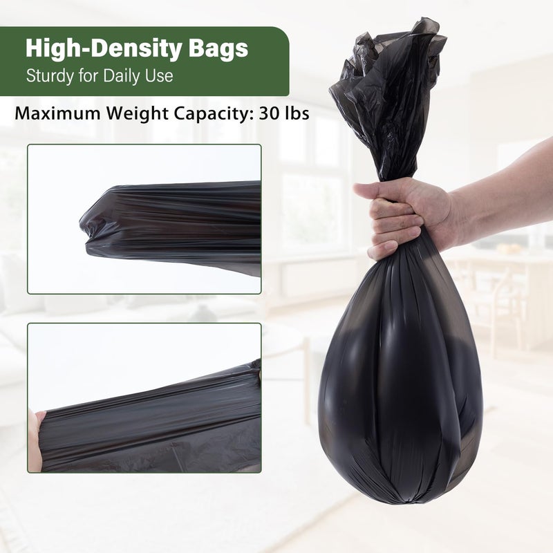 Jaoul Garbage Bags 13 Gallon Tall Kitchen, 0.97 Mil Thicken 13 Gallon Trash Bags Large Garbage Bags Kitchen Trash Bags, Lawn Trash Can Liner Black 100 Counts - Image 4